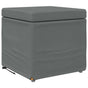 Stool Dark Grey 41 x 41 x 40 cm Fabric and Engineered Wood