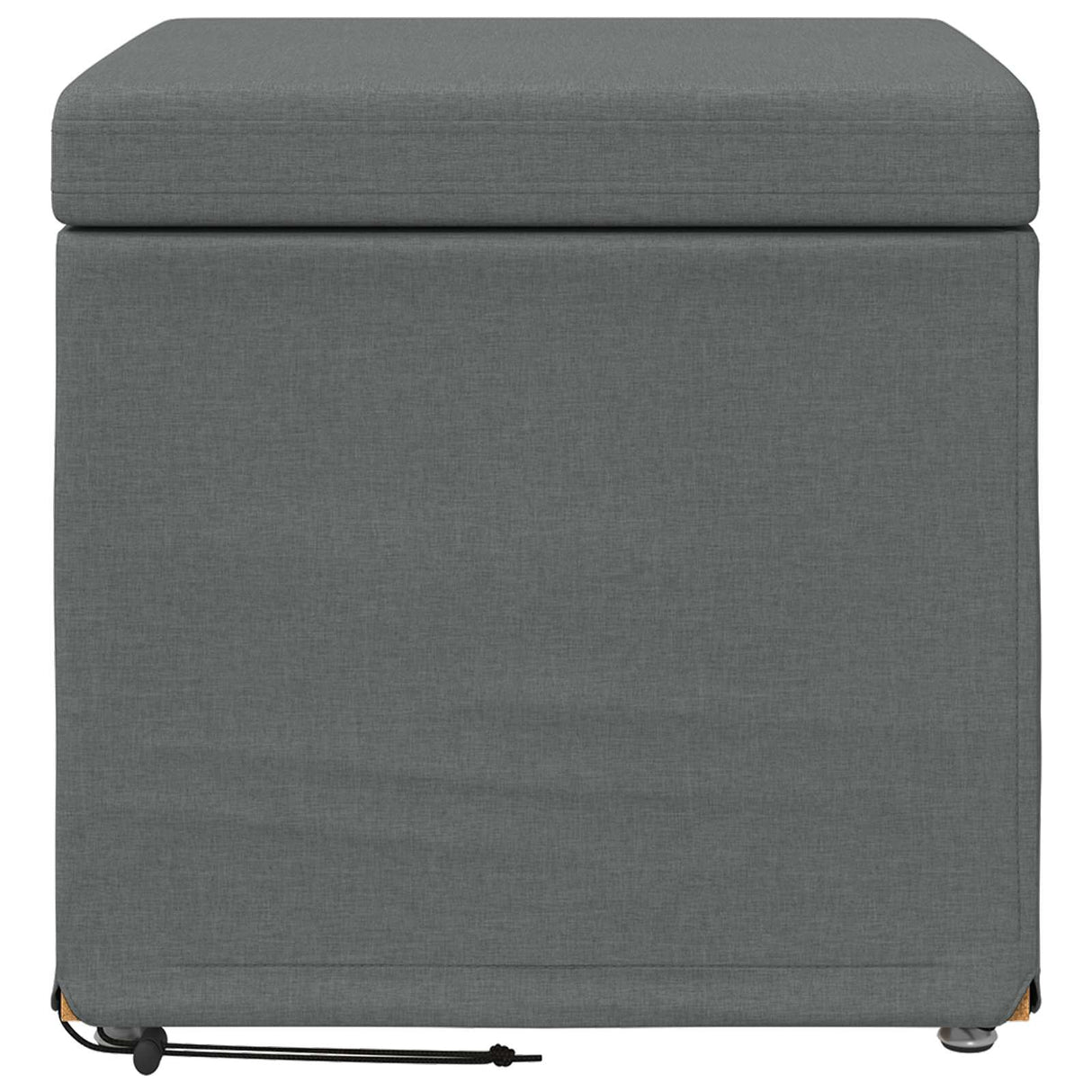 Stool Dark Grey 41 x 41 x 40 cm Fabric and Engineered Wood