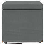 Stool Dark Grey 41 x 41 x 40 cm Fabric and Engineered Wood