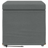 Stool Dark Grey 41 x 41 x 40 cm Fabric and Engineered Wood - Top-Down View