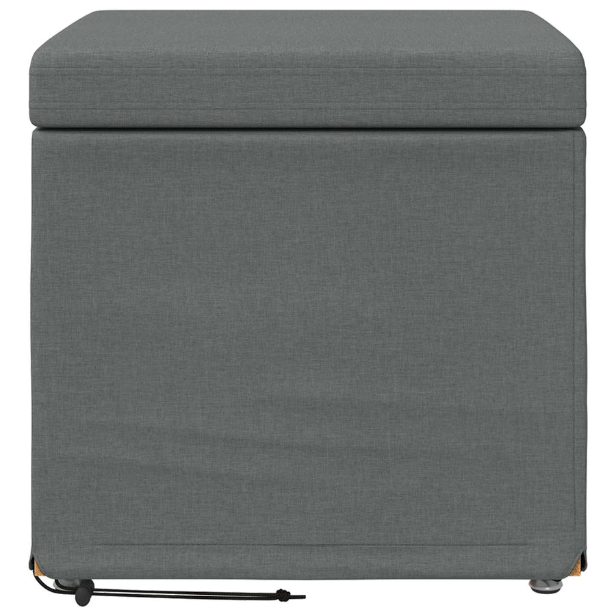 Stool Dark Grey 41 x 41 x 40 cm Fabric and Engineered Wood