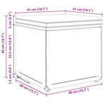 Stool Dark Grey 41 x 41 x 40 cm Fabric and Engineered Wood