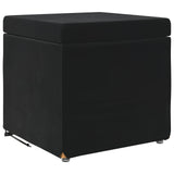 Stool Black 41 x 41 x 40 cm Velvet and Engineered Wood