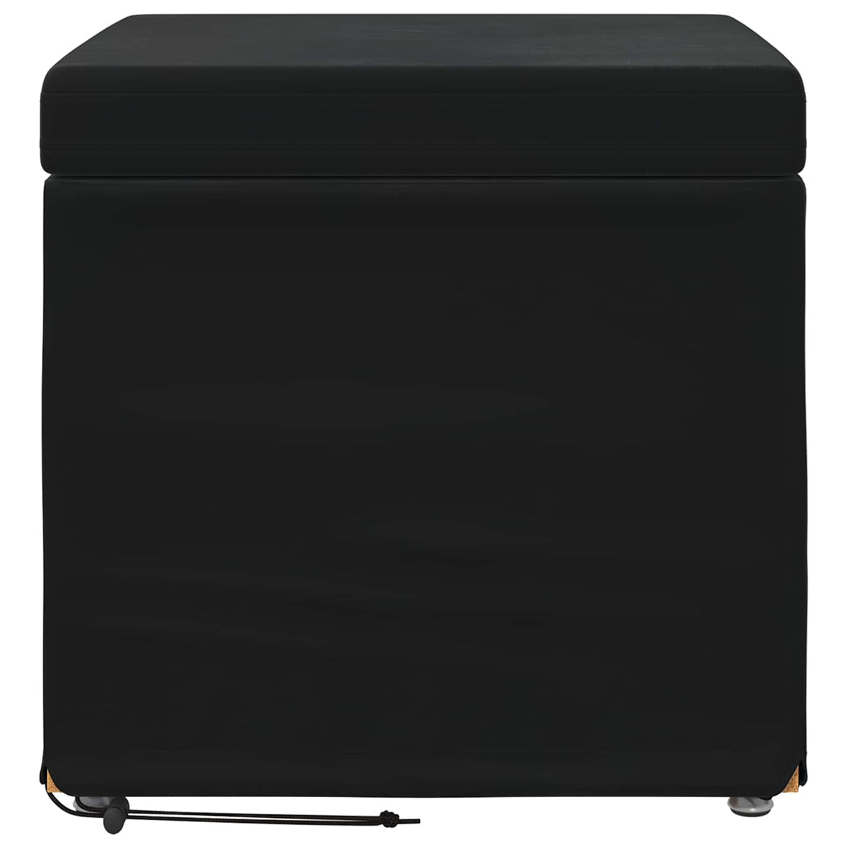 Stool Black 41 x 41 x 40 cm Velvet and Engineered Wood
