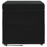 Stool Black 41 x 41 x 40 cm Velvet and Engineered Wood
