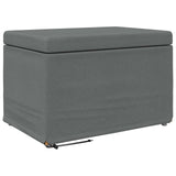 Stool Dark Grey 61 x 41 x 40 cm Fabric and Engineered Wood