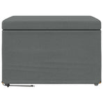Stool Dark Grey 61 x 41 x 40 cm Fabric and Engineered Wood