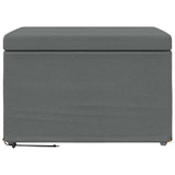 Stool Dark Grey 61 x 41 x 40 cm Fabric and Engineered Wood - Top-Down View