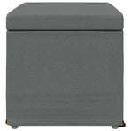 Stool Dark Grey 61 x 41 x 40 cm Fabric and Engineered Wood