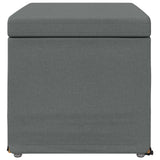 Stool Dark Grey 61 x 41 x 40 cm Fabric and Engineered Wood - 45-Degree Angle