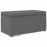 Stool Dark Grey 81 x 41 x 40 cm Fabric and Engineered Wood