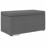 Stool Dark Grey 81 x 41 x 40 cm Fabric and Engineered Wood