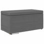 Stool Dark Grey 81 x 41 x 40 cm Fabric and Engineered Wood