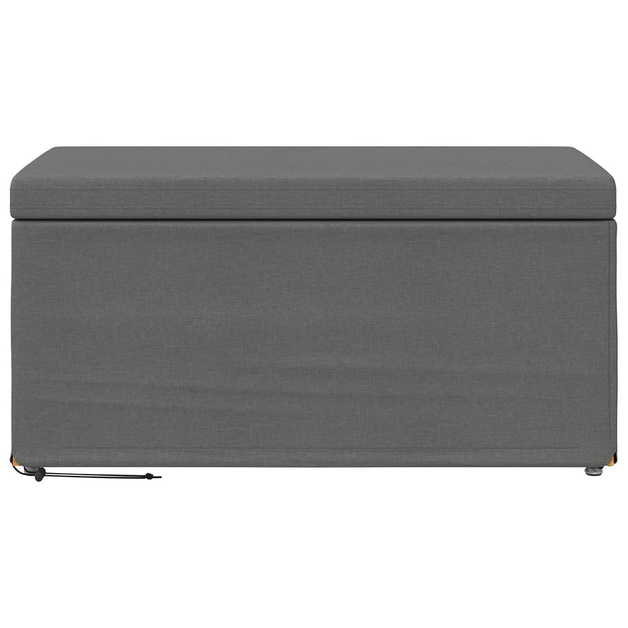 Stool Dark Grey 81 x 41 x 40 cm Fabric and Engineered Wood