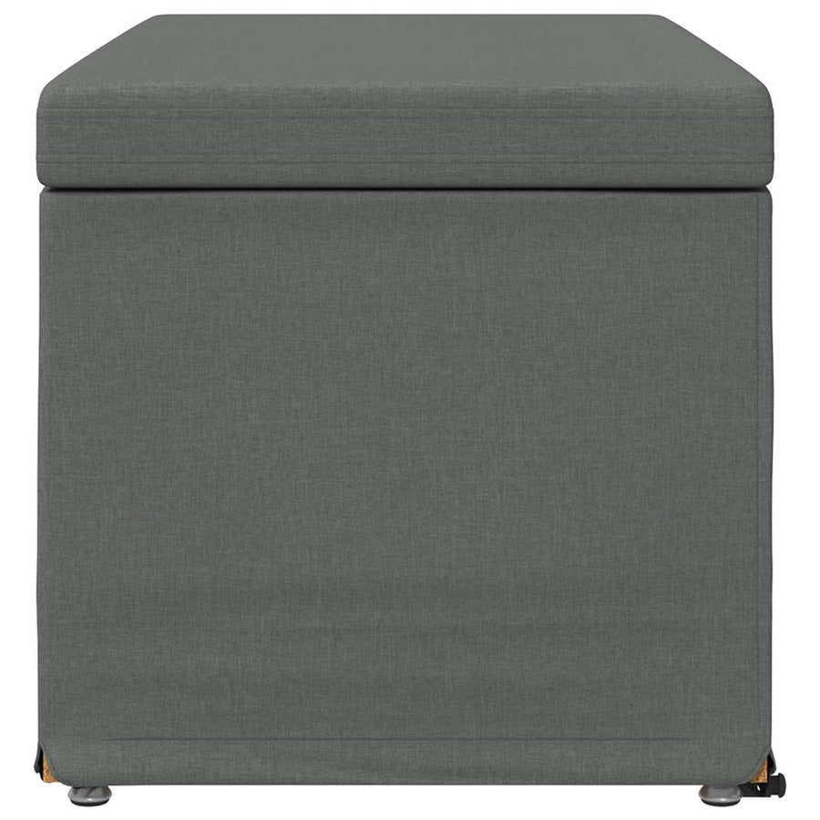 Stool Dark Grey 81 x 41 x 40 cm Fabric and Engineered Wood