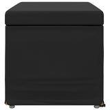 Stool Black 81 x 41 x 40 cm Faux Leather and Engineered Wood - 45-Degree Angle