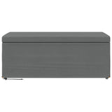 Stool Dark Grey 101 x 41 x 40 cm Fabric and Engineered Wood - Top-Down View