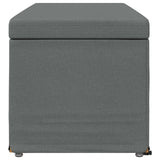 Stool Dark Grey 101 x 41 x 40 cm Fabric and Engineered Wood