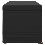 Stool Black 101 x 41 x 40 cm Faux Leather and Engineered Wood - 45-Degree Angle