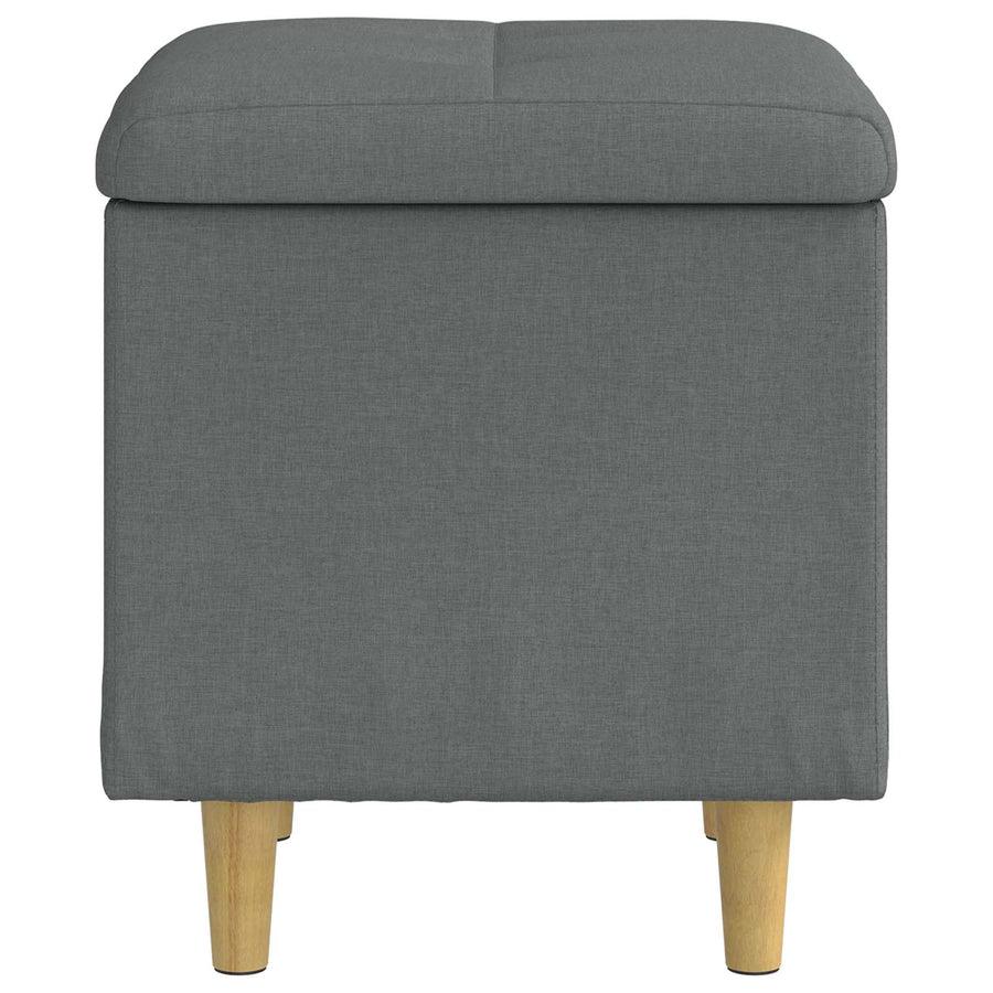 Ottoman with Storage Dark Grey 40 x 40 x 45 cm Fabric