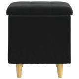 Storage Ottoman with Cushion Black 40 x 40 x 45 cm Velvet