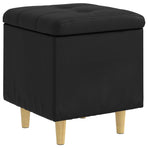 Ottoman with Storage Black 40 x 40 x 45 cm Faux leather