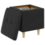Ottoman with Storage Black 40 x 40 x 45 cm Faux leather