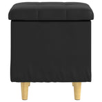Ottoman with Storage Black 40 x 40 x 45 cm Faux leather