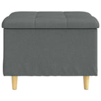 Ottoman with Storage Dark Grey 60 x 60 x 45 cm Fabric