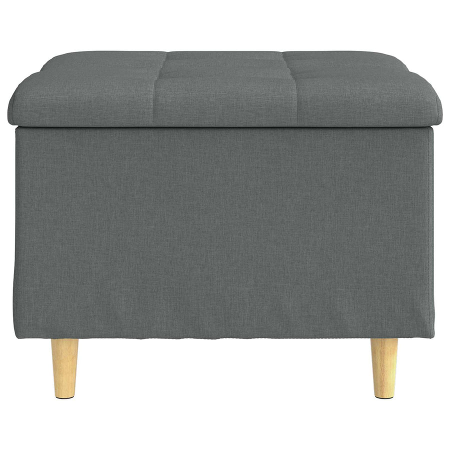 Ottoman with Storage Dark Grey 60 x 60 x 45 cm Fabric