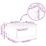 Storage Ottoman with Cushion Black 80 x 80 x 45 cm Faux leather