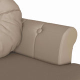 Chesterfield Bench Cappuccino 120.5 x 65 x 75 cm Faux Leather - Close-Up Angle