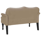 Chesterfield Bench Cappuccino 120.5 x 65 x 75 cm Faux Leather - Rear View