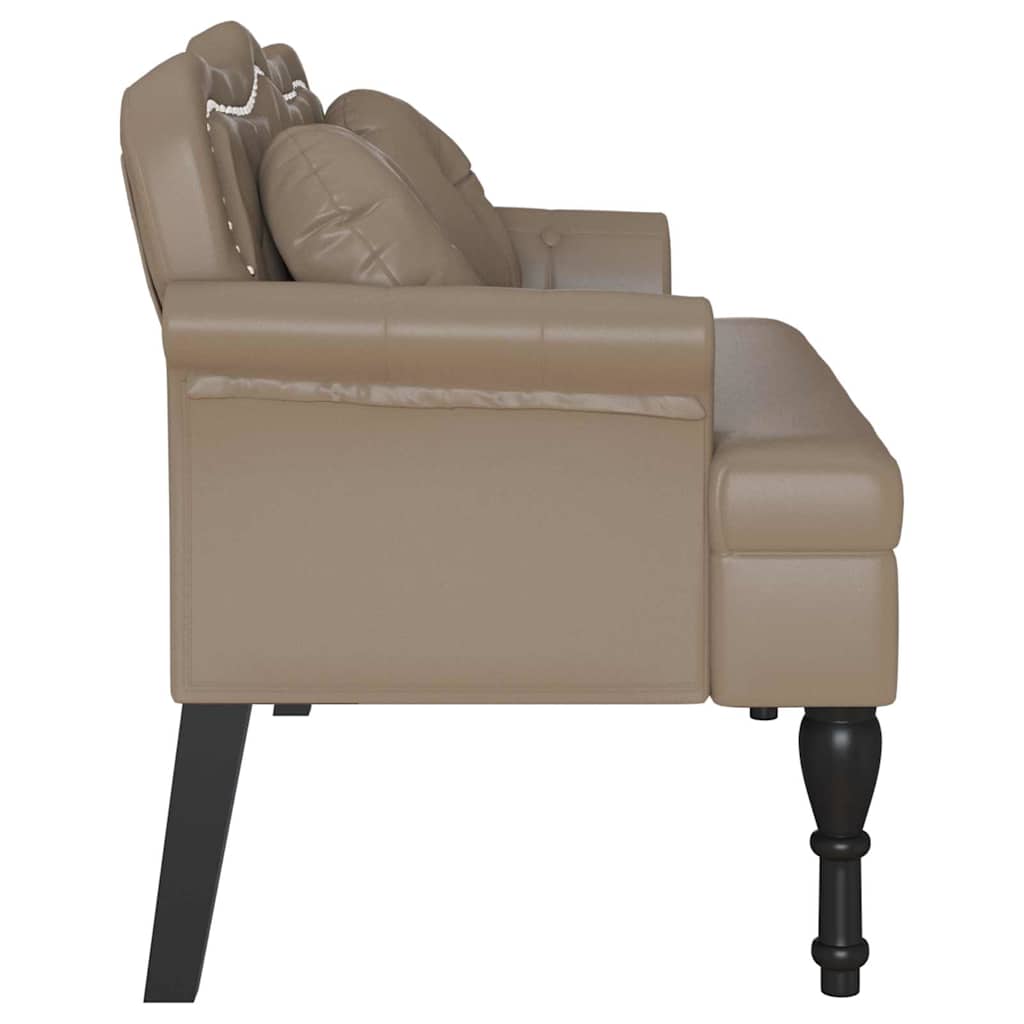 Chesterfield Bench Cappuccino 120.5 x 65 x 75 cm Faux Leather