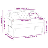 Chesterfield Bench Cappuccino 120.5 x 65 x 75 cm Faux Leather