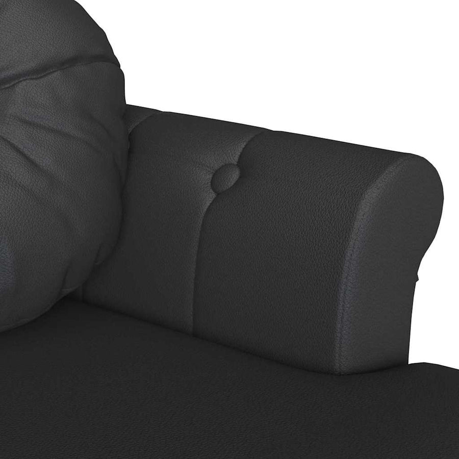 Chesterfield Bench Black 120.5 x 65 x 75 cm Faux Leather