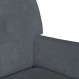 Chesterfield Bench Dark Grey 112 x 65.5 x 75 cm Velvet - Close-Up Angle