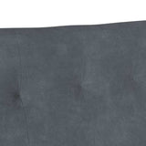 Chesterfield Bench Dark Grey 112 x 65.5 x 75 cm Velvet - Low Angle