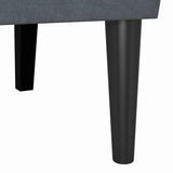 Chesterfield Bench Dark Grey 112 x 65.5 x 75 cm Velvet