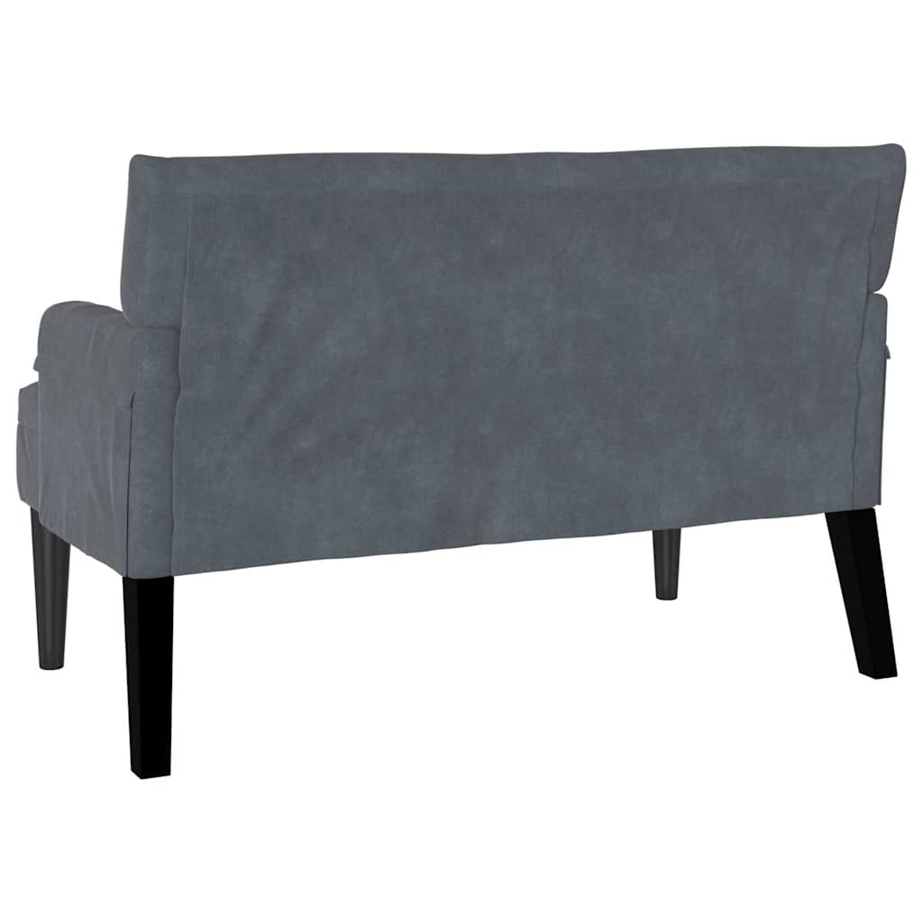 Chesterfield Bench Dark Grey 112 x 65.5 x 75 cm Velvet