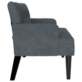 Chesterfield Bench Dark Grey 112 x 65.5 x 75 cm Velvet - 45-Degree Angle