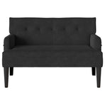 Chesterfield Bench Black 112 x 65.5 x 75 cm Velvet