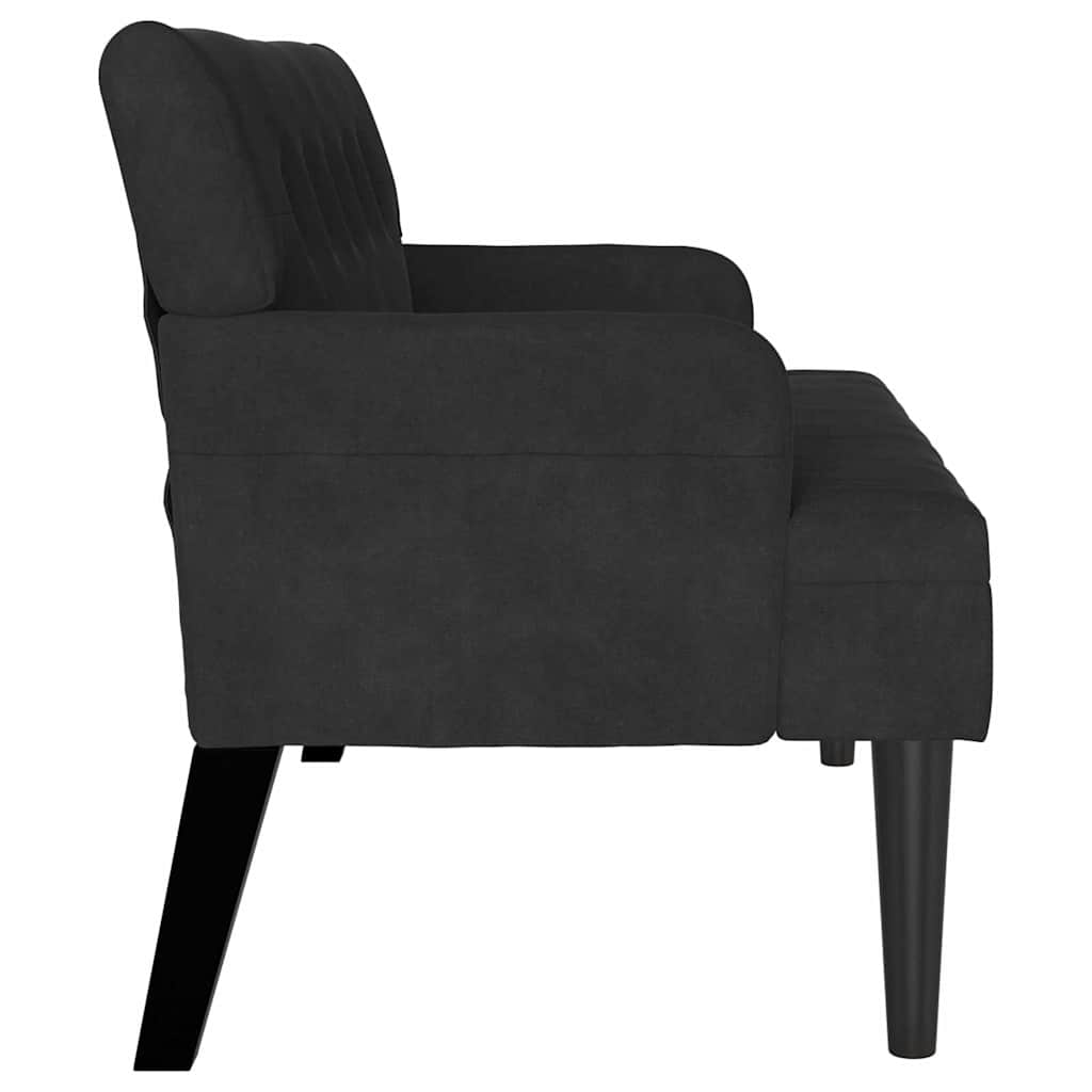Chesterfield Bench Black 112 x 65.5 x 75 cm Velvet