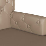 Chesterfield Bench Cappuccino 119.5 x 64.5 x 75 cm Faux Leather - Close-Up Angle