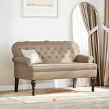 Chesterfield Bench Cappuccino 119.5 x 64.5 x 75 cm Faux Leather