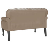 Chesterfield Bench Cappuccino 119.5 x 64.5 x 75 cm Faux Leather - Rear View