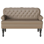 Chesterfield Bench Cappuccino 119.5 x 64.5 x 75 cm Faux Leather