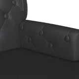 Chesterfield Bench Black 119.5 x 64.5 x 75 cm Faux Leather