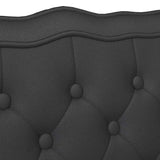 Chesterfield Bench Black 119.5 x 64.5 x 75 cm Faux Leather - Low Angle