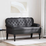 Chesterfield Bench Black 119.5 x 64.5 x 75 cm Faux Leather